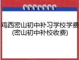 鸡西密山初中补习学校学费(密山初中补校收费)