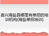 嘉兴海盐县哪里有单招的培训机构(海盐单招培训)