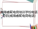 威海睿聚电商培训学校电话号码(威海睿聚电商电话)