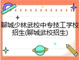 聊城少林武校中专技工学校招生(聊城武校招生)