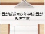 西彭叛逆青少年学校(西彭叛逆学校)