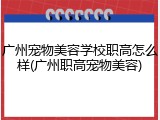 广州宠物美容学校职高怎么样(广州职高宠物美容)