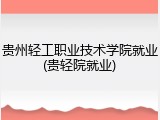 贵州轻工职业技术学院就业(贵轻院就业)