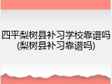 四平梨树县补习学校靠谱吗(梨树县补习靠谱吗)