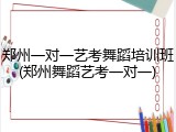 郑州一对一艺考舞蹈培训班(郑州舞蹈艺考一对一)