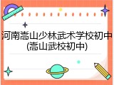 河南嵩山少林武术学校初中(嵩山武校初中)
