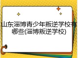 山东淄博青少年叛逆学校有哪些(淄博叛逆学校)