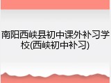 南阳西峡县初中课外补习学校(西峡初中补习)