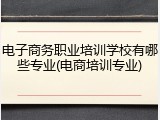 电子商务职业培训学校有哪些专业(电商培训专业)