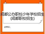 成都公办职校少年学校招生(成都职校招生)