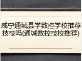 咸宁通城县学数控学校推荐技校吗(通城数控技校推荐)