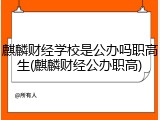 麒麟财经学校是公办吗职高生(麒麟财经公办职高)