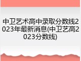 中卫艺术高中录取分数线2023年最新消息(中卫艺高2023分数线)