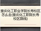 重庆化工职业学院长寿校区怎么走(重庆化工职院长寿校区路线)