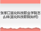 张家口宣化科技职业学院怎么样(宣化科技职院如何)