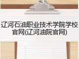 辽河石油职业技术学院学校官网(辽河油院官网)