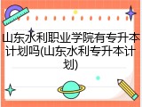 山东水利职业学院有专升本计划吗(山东水利专升本计划)