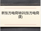 新东方电商培训(东方电商课)