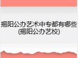揭阳公办艺术中专都有哪些(揭阳公办艺校)