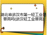 湖北省武汉市第一轻工业是普高吗(武汉轻工业普高)