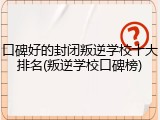 口碑好的封闭叛逆学校十大排名(叛逆学校口碑榜)