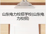 山东电力校招学校(山东电力校招)