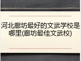 河北廊坊最好的文武学校是哪里(廊坊最佳文武校)