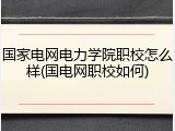 国家电网电力学院职校怎么样(国电网职校如何)
