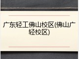广东轻工佛山校区(佛山广轻校区)