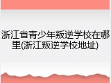浙江省青少年叛逆学校在哪里(浙江叛逆学校地址)