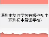 深圳市复读学校有哪些初中(深圳初中复读学校)