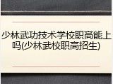 少林武功技术学校职高能上吗(少林武校职高招生)