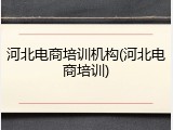 河北电商培训机构(河北电商培训)