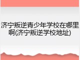 济宁叛逆青少年学校在哪里啊(济宁叛逆学校地址)