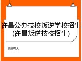 许昌公办技校叛逆学校招生(许昌叛逆技校招生)