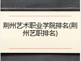 荆州艺术职业学院排名(荆州艺职排名)
