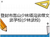 登封市嵩山少林塔沟武僧文武学校(少林武校)
