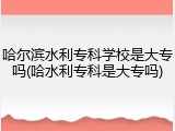 哈尔滨水利专科学校是大专吗(哈水利专科是大专吗)