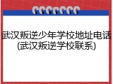 武汉叛逆少年学校地址电话(武汉叛逆学校联系)