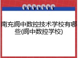 南充阆中数控技术学校有哪些(阆中数控学校)