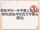 贵族学校一年学费上百万正常吗(贵族学校百万学费合理吗)