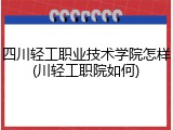 四川轻工职业技术学院怎样(川轻工职院如何)