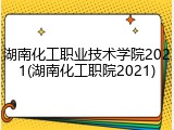 湖南化工职业技术学院2021(湖南化工职院2021)