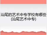 汕尾的艺术中专学校有哪些(汕尾艺术中专)
