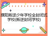 濮阳叛逆少年学校全封闭式学校(叛逆封闭学校)