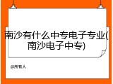 南沙有什么中专电子专业(南沙电子中专)