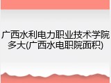 广西水利电力职业技术学院多大(广西水电职院面积)