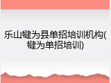 乐山犍为县单招培训机构(犍为单招培训)