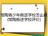 馆陶青少年叛逆学校怎么样(馆陶叛逆学校评价)