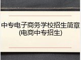 中专电子商务学校招生简章(电商中专招生)